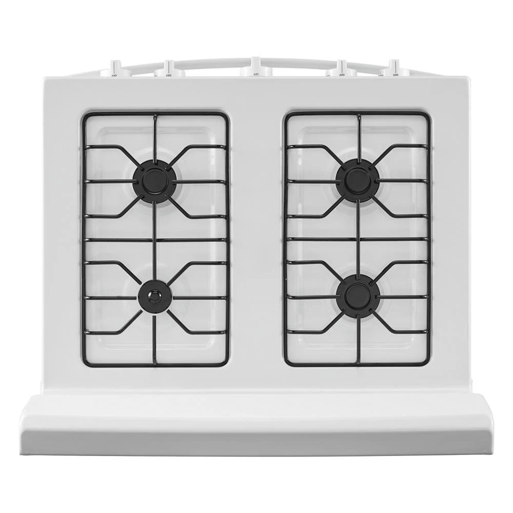 AMANA 30-inch Gas Range with Easy-Clean Glass Door - White (AGR4203MNW)