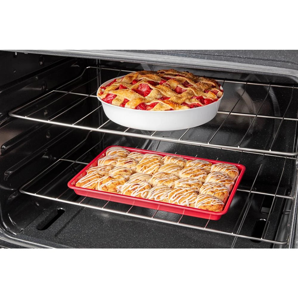 AMANA 30-inch Gas Range with Easy-Clean Glass Door - White (AGR4203MNW)