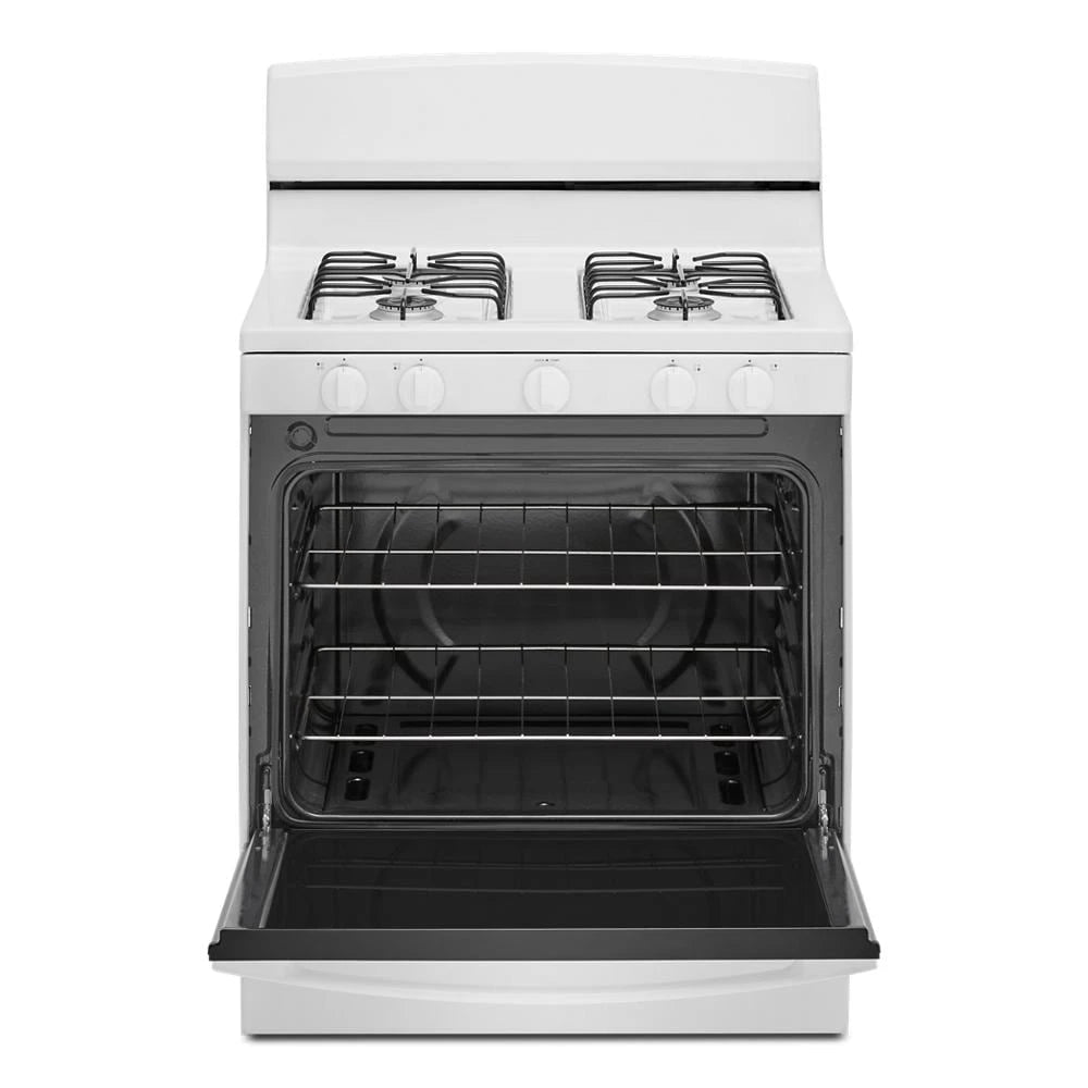 Amana 30-inch Gas Range with Easy-Clean Glass Door - White (AGR4203MNW)
