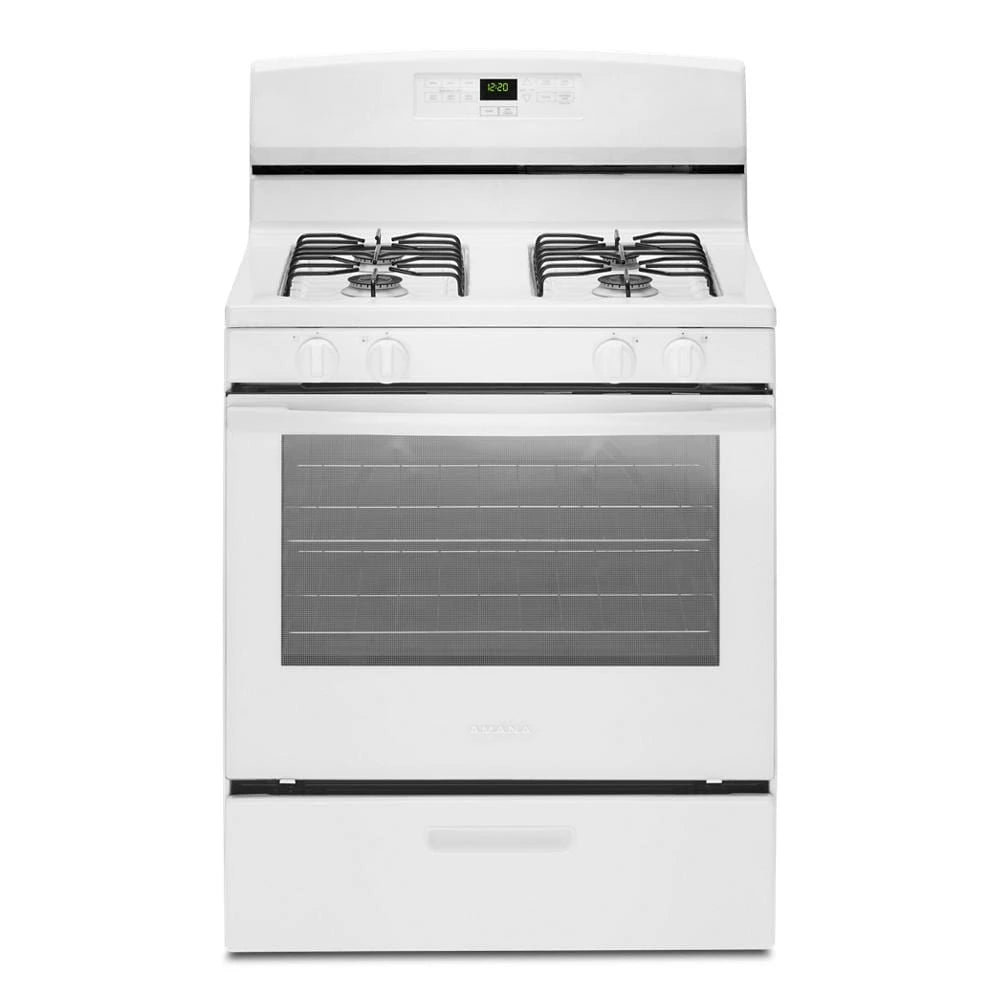 AMANA 30-inch Gas Range with Bake Assist Temps - White (AGR6303MMW)