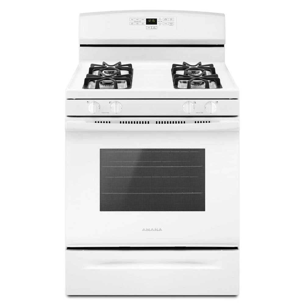 AMANA 30-inch Gas Range with Bake Assist Temps - White (AGR6303MMW)