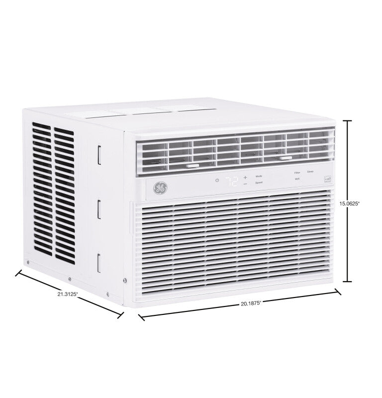 GE 14,000 BTU Smart Electronic Window Air Conditioner for Large Rooms up to 700 sq. ft. - White (AHEK14AC)