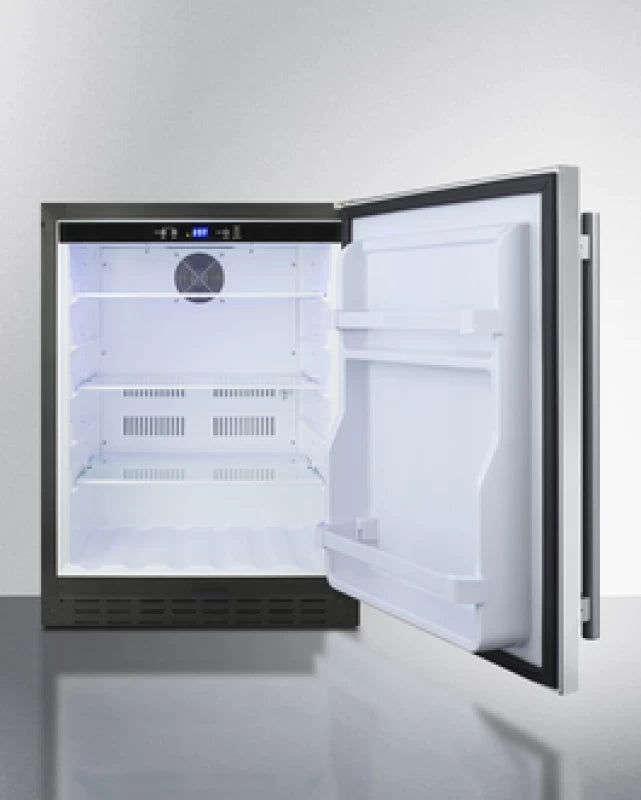 Summit 24" Wide Built-In All-Refrigerator, ADA Compliant - Stainless Steel (AL55)