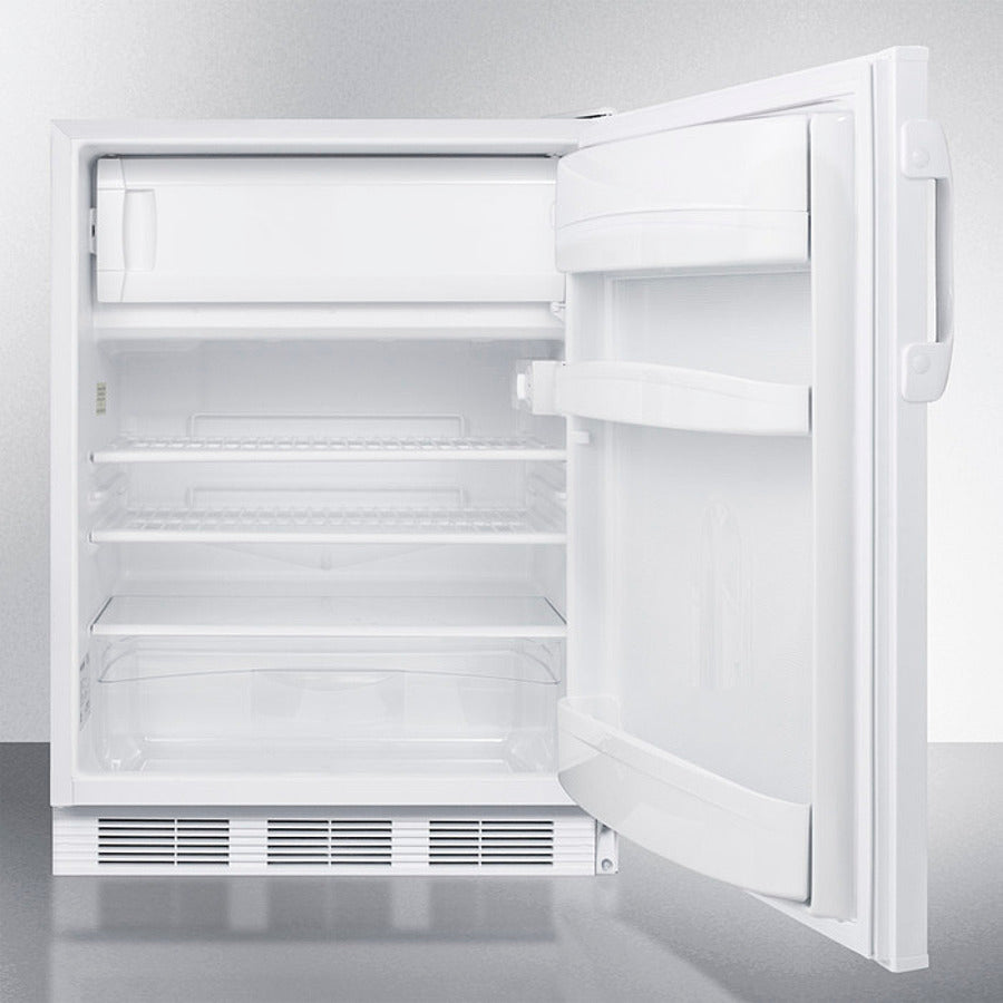 SUMMIT 24" Wide Refrigerator-Freezer, ADA Compliant - White (AL650LW)