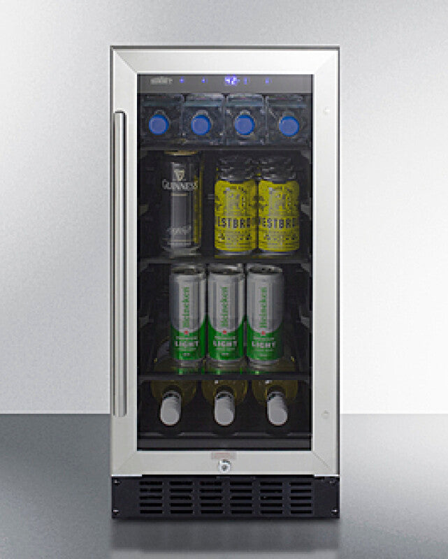 Summit 15" Wide Built-In Beverage Center, ADA Compliant - Glass (ALBV15)