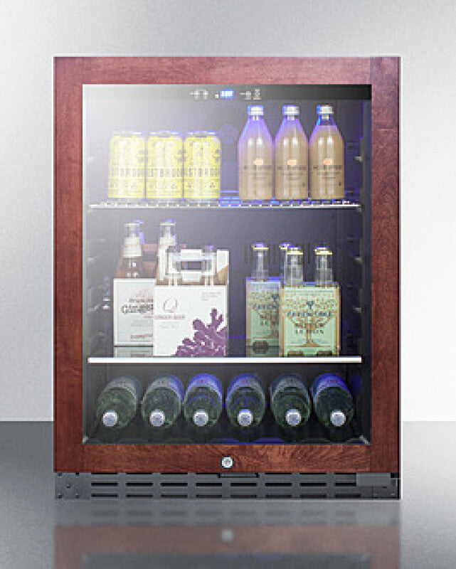Summit 24" Wide Built-In Beverage Cooler, ADA Compliant - Glass/Panel-Ready Frame (ALBV2466PNR)