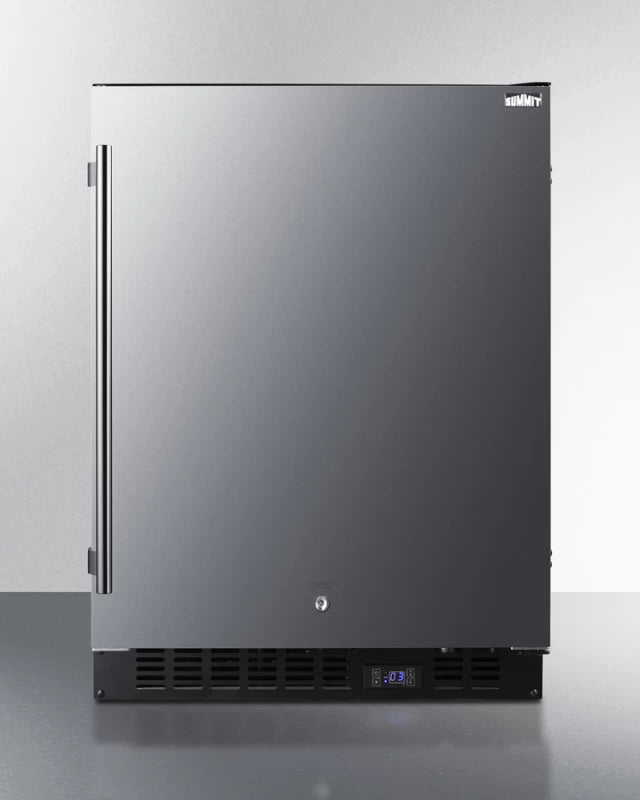 SUMMIT 24" Wide Built-In All-Freezer, ADA Compliant - Stainless Steel/Black (ALFZ53)
