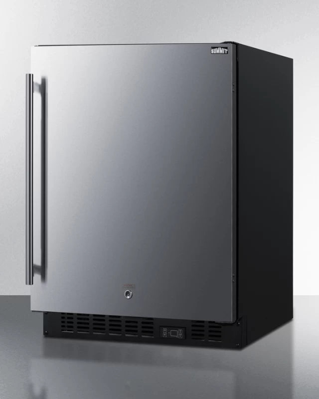 SUMMIT 24" Wide Built-In All-Freezer, ADA Compliant - Stainless Steel/Black (ALFZ53)