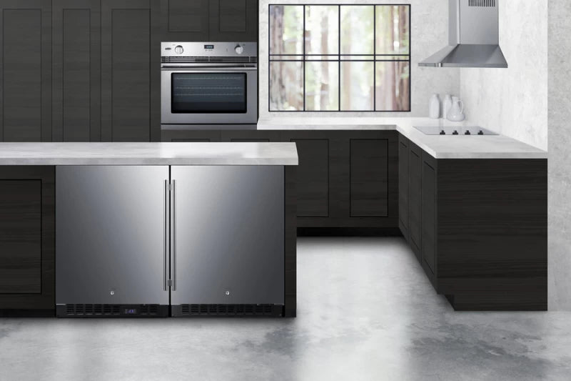 SUMMIT 24" Wide Built-In All-Freezer, ADA Compliant - Stainless Steel/Black (ALFZ53)