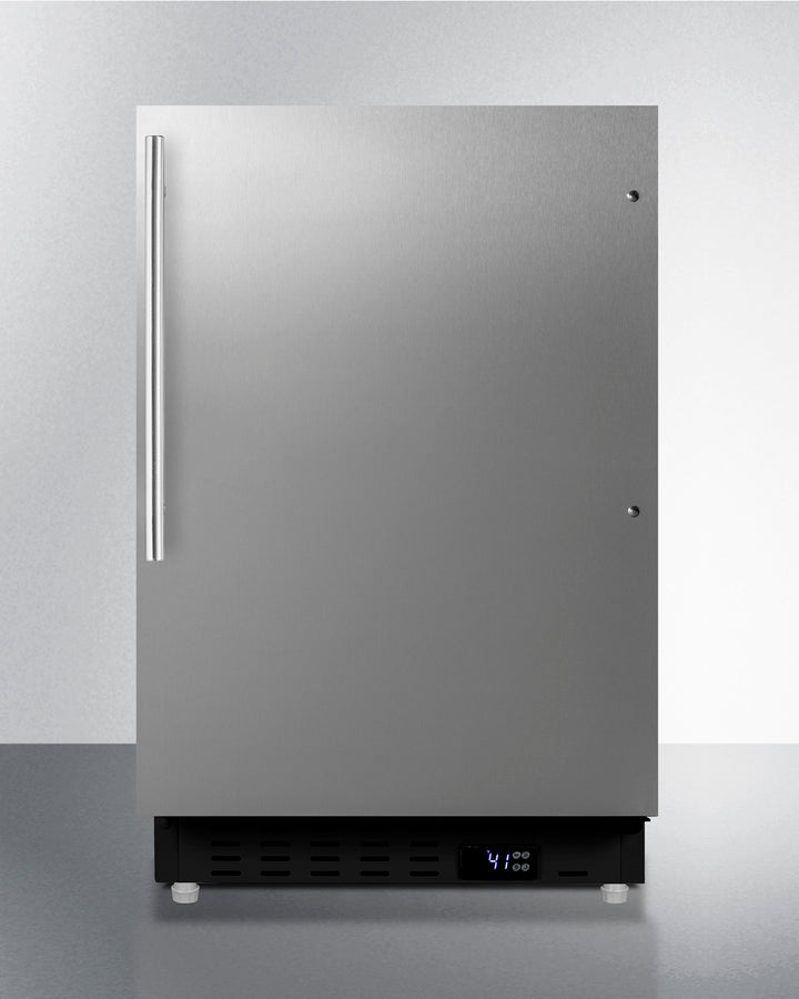 SUMMIT 21" Wide Built-In All-Refrigerator, ADA Compliant - Black (ALR47BSSHV)