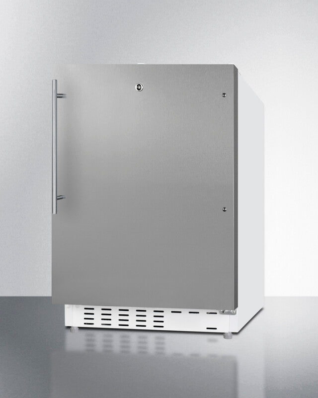 SUMMIT 21" Wide Built-in Refrigerator-Freezer, ADA Compliant - White (ALRF48SSHV)