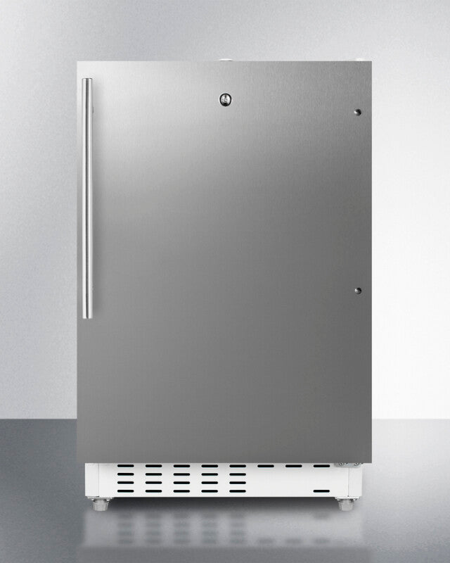 SUMMIT 21" Wide Built-in Refrigerator-Freezer, ADA Compliant - White (ALRF48SSHV)