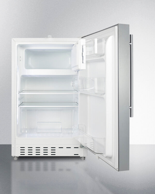 SUMMIT 21" Wide Built-in Refrigerator-Freezer, ADA Compliant - White (ALRF48SSHV)