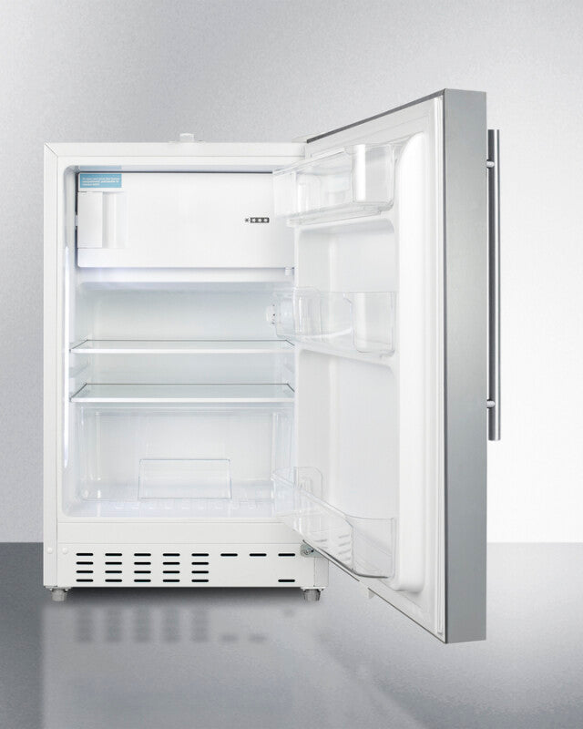 SUMMIT 21" Wide Built-in Refrigerator-Freezer, ADA Compliant - White (ALRF48SSHV)