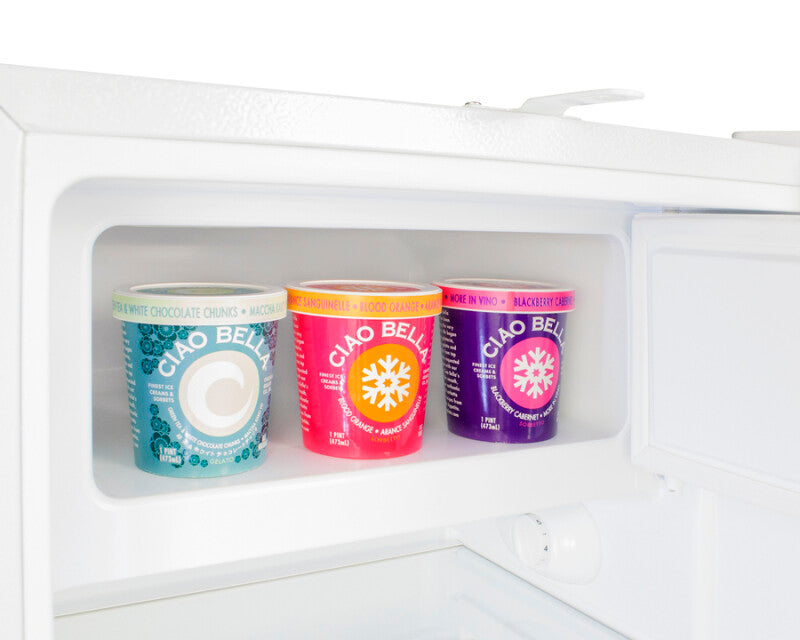 Summit 21" Wide Built-in Refrigerator-Freezer, ADA Compliant - White (ALRF48SSHV)