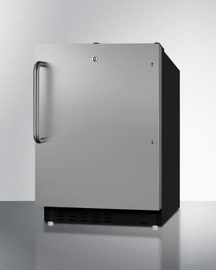 SUMMIT 21" Wide Built-in Refrigerator-Freezer, ADA Compliant - Black (ALRF49BSSTB)