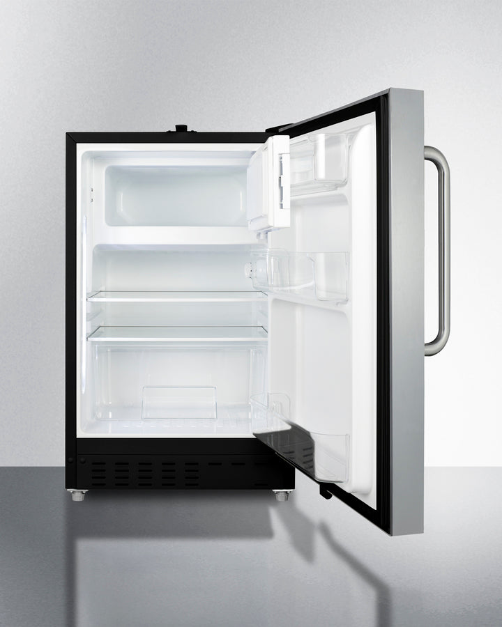 SUMMIT 21" Wide Built-in Refrigerator-Freezer, ADA Compliant - Black (ALRF49BSSTB)