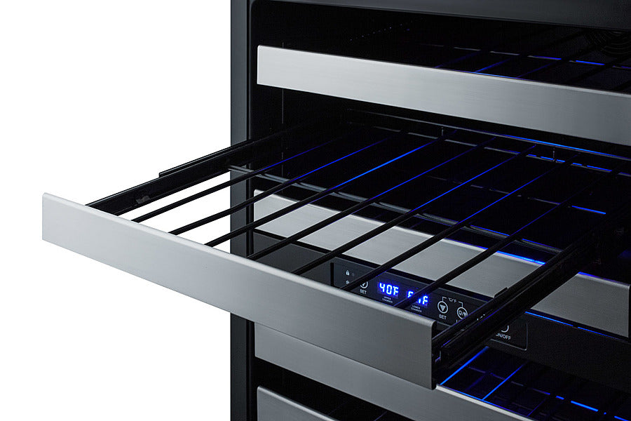 SUMMIT 24" Wide Built-In Wine Cellar, ADA Compliant - Black (ALWC532)