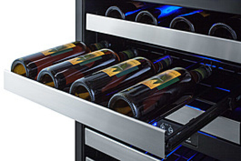 Summit 24" Wide Built-In Wine Cellar, ADA Compliant - Glass/Panel-Ready Frame (ALWC532PNR)