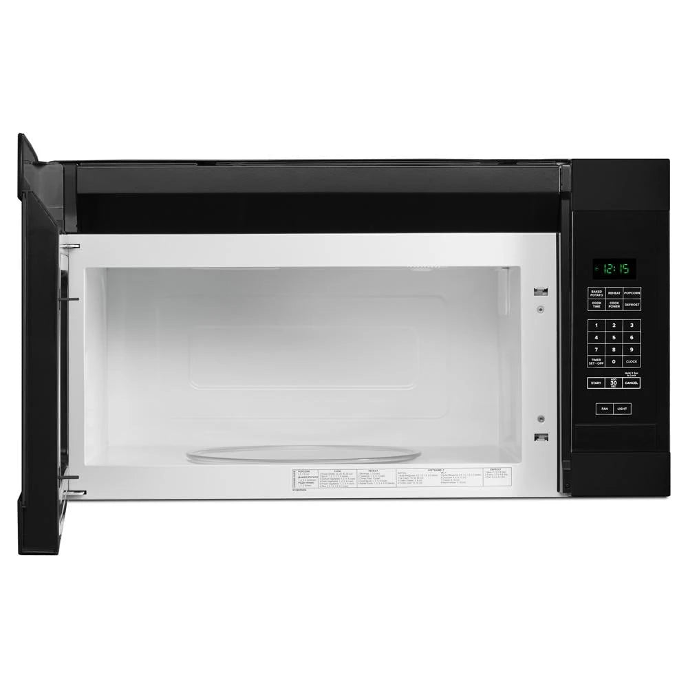 AMANA 1.6 Cu. Ft. AOver-the-Range Microwave with Add 0:30 Seconds - Black (AMV2307PFB)