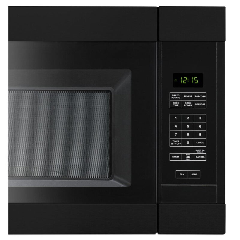 AMANA 1.6 Cu. Ft. Over-the-Range Microwave with Add 0:30 Seconds - Black -  (AMV2307PFB)