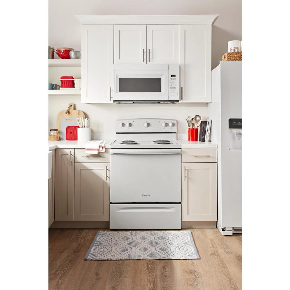 AMANA 1.6 Cu. Ft. Over-the-Range Microwave with Add 0:30 Seconds - White (AMV2307PFW)