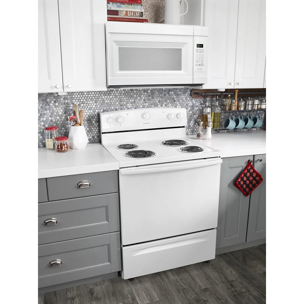 AMANA 1.6 Cu. Ft. Over-the-Range Microwave with Add 0:30 Seconds - White (AMV2307PFW)