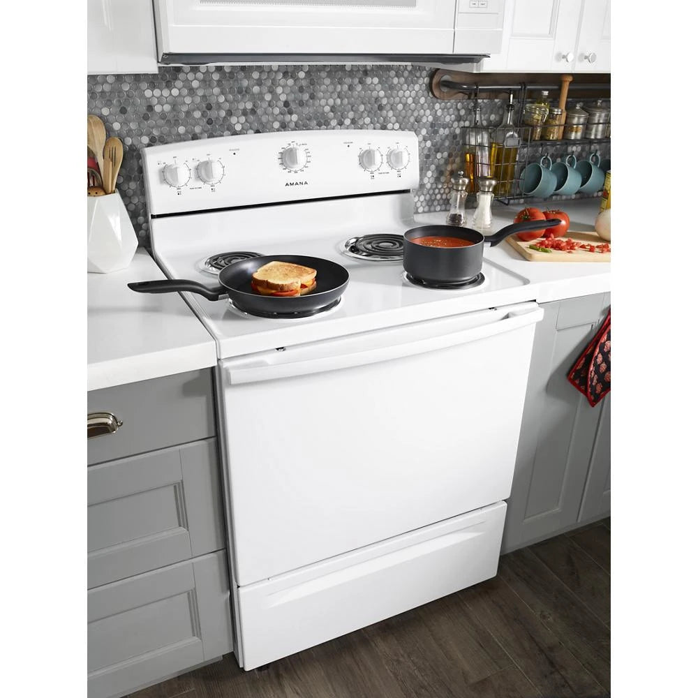 AMANA 1.6 Cu. Ft. Over-the-Range Microwave with Add 0:30 Seconds - White (AMV2307PFW)