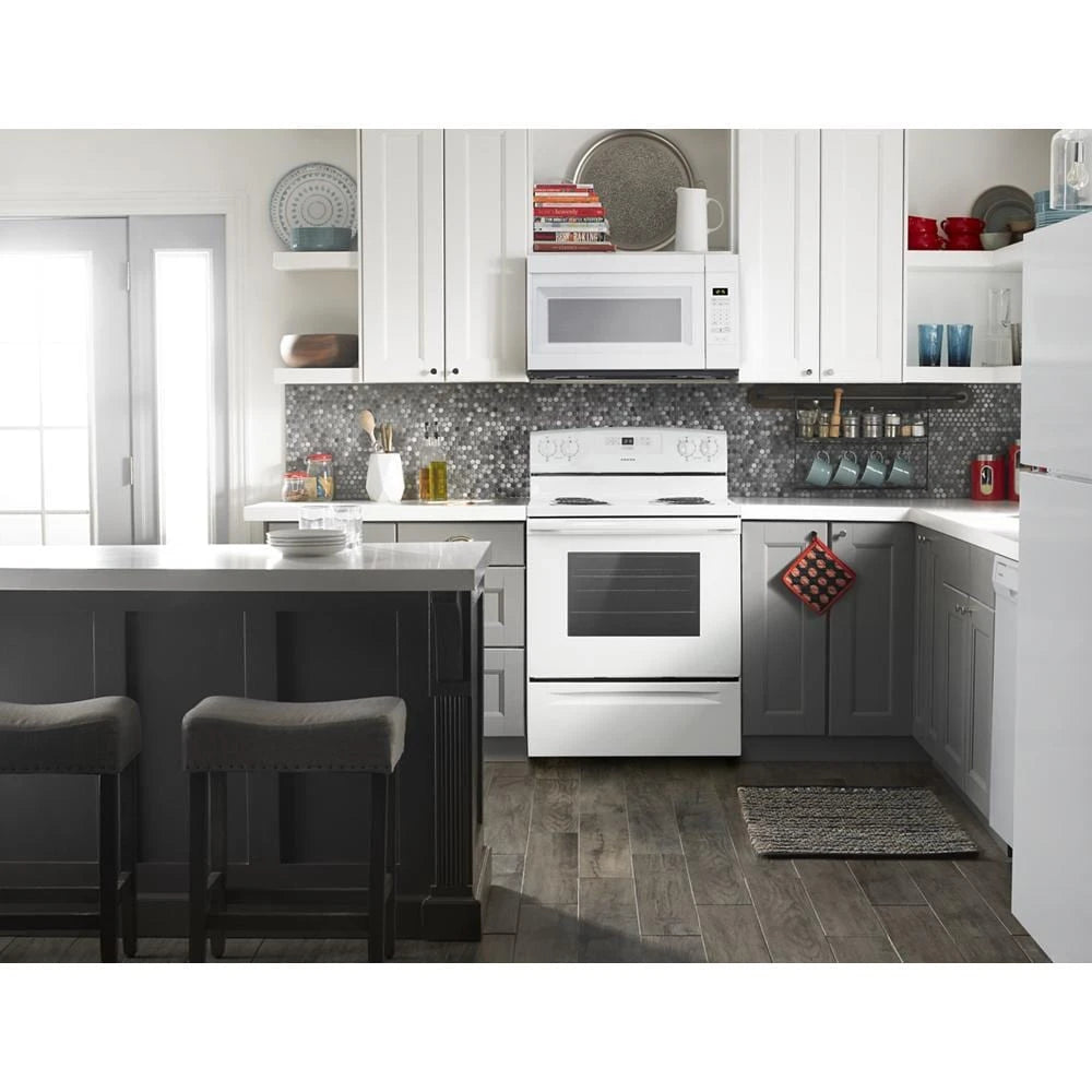 AMANA 1.6 Cu. Ft. Over-the-Range Microwave with Add 0:30 Seconds - White (AMV2307PFW)