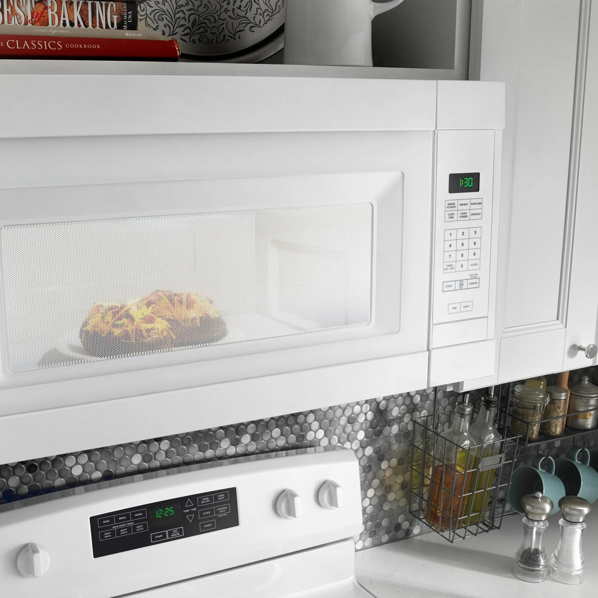 AMANA 1.6 Cu. Ft. Over-the-Range Microwave with Add 0:30 Seconds - White (AMV2307PFW)