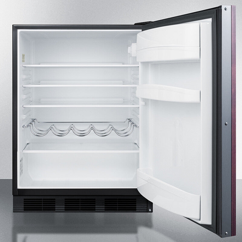 SUMMIT 24" Wide Built-In All-Refrigerator, ADA Compliant (Panel Not Included) - Black (AR5BIF)