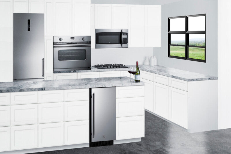 SUMMIT 15" Wide Built-In All-Refrigerator, ADA Compliant - Black (ASDS1523)