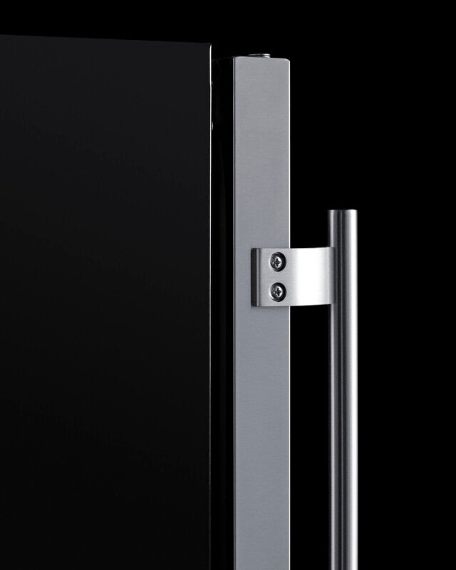 SUMMIT 24" Wide Built-In All-Refrigerator, ADA Compliant - Stainless Steel/Black (ASDS2413)