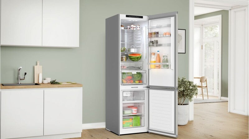 BOSCH 800 Series Freestanding Bottom Freezer Refrigerator 24'' Brushed steel - Stainless Steel (B24CB80ESS)