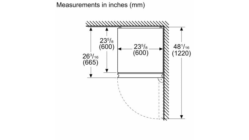 Bosch 800 Series Freestanding Bottom Freezer Refrigerator 24'' Easy clean - Stainless (B24CB80ESS)