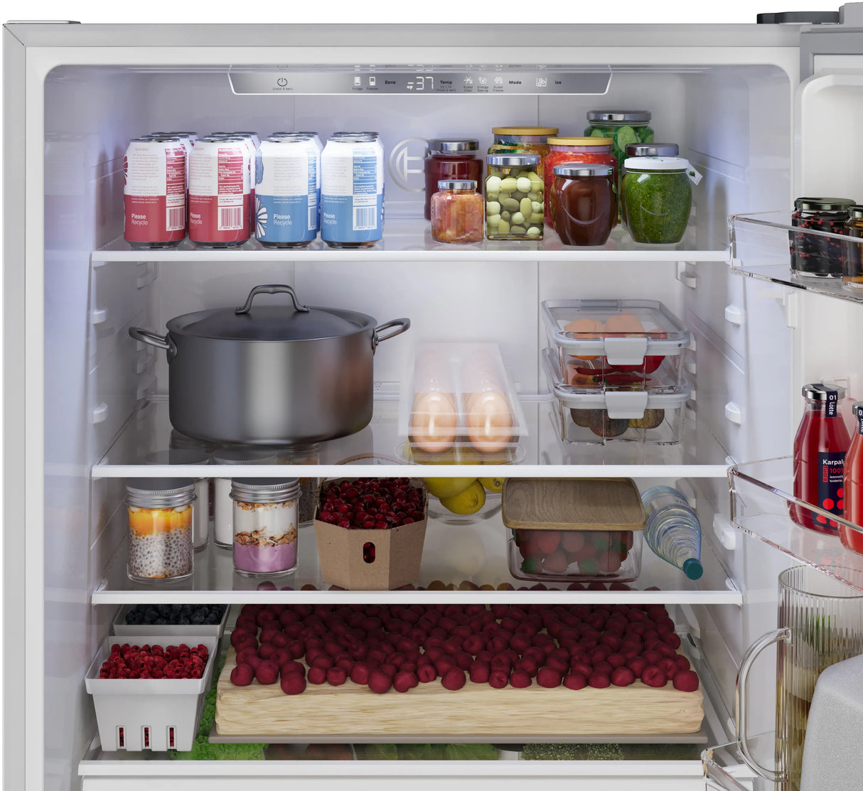 BOSCH 100 Series Freestanding Bottom Freezer Refrigerator Stainless steel (with anti-fingerprint), Total No Frost - Stainless steel (with anti-fingerprint) (B33CM10SNS)