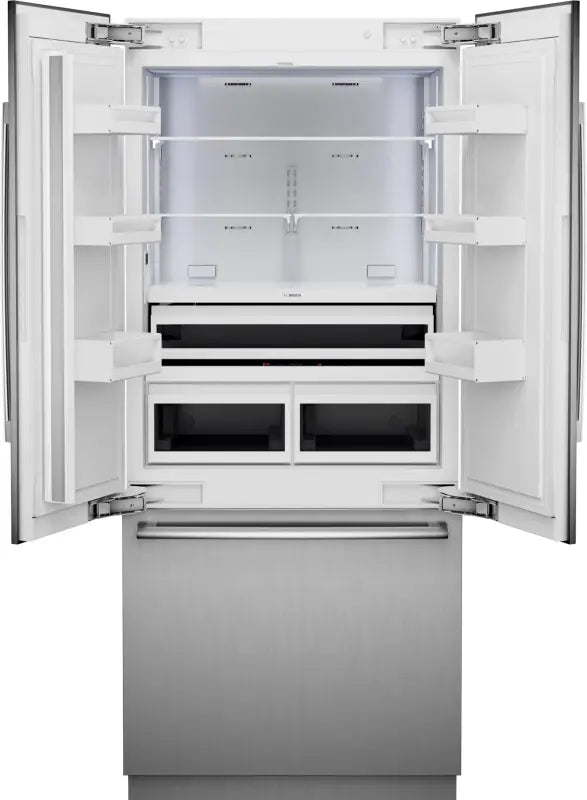 BOSCH 36" Benchmark® Built-in 2-Door Bottom Mount Fridge-Freezer Combination - Stainless (B36BT130NS)