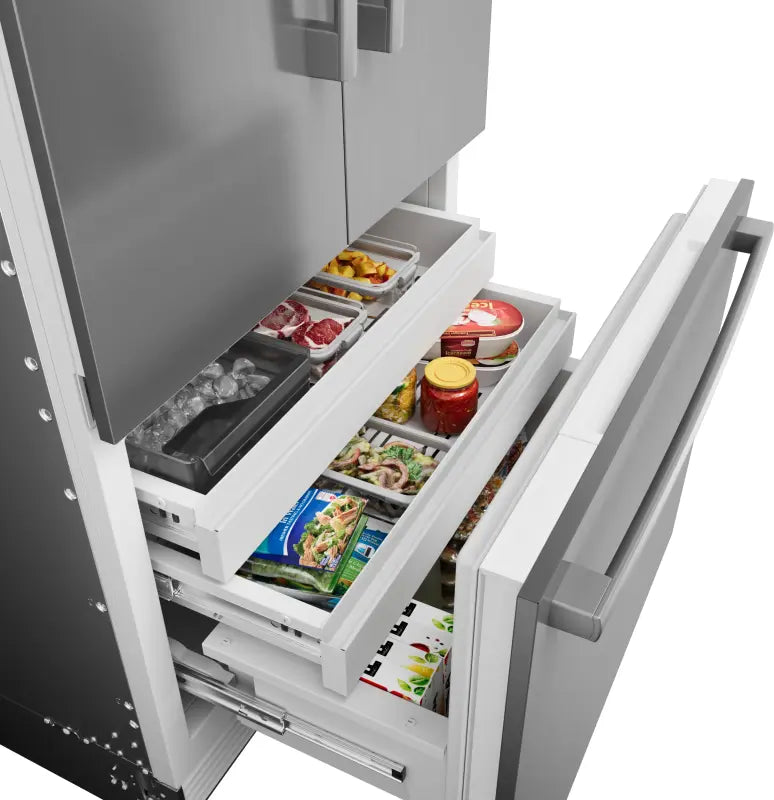 BOSCH 36" Benchmark® Built-in 2-Door Bottom Mount Fridge-Freezer Combination - Stainless (B36BT130NS)