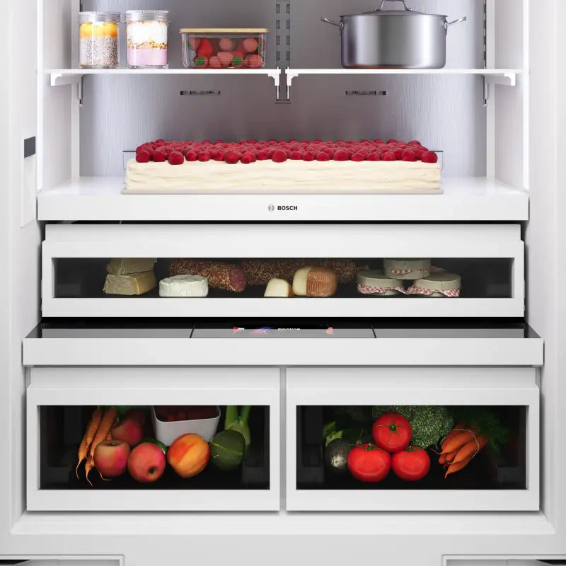 BOSCH 36" Benchmark® Built-in 2-Door Bottom Mount Fridge-Freezer Combination - Stainless (B36BT130NS)