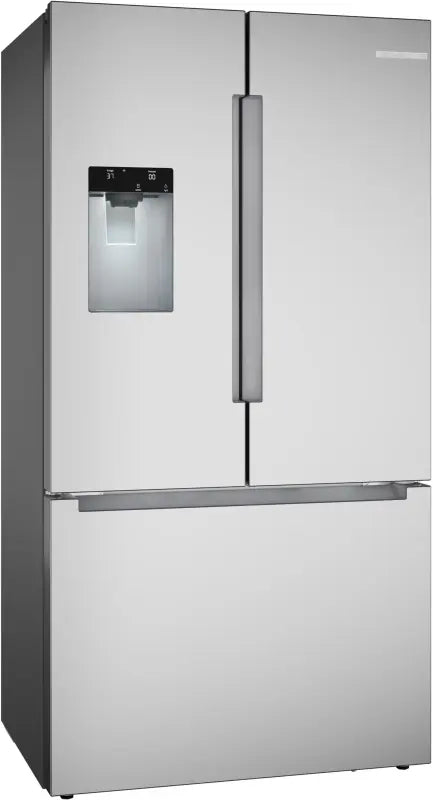 BOSCH 100 Series French Door Bottom Mount Refrigerator 36'' Stainless steel - Stainless steel (with anti-fingerprint) (B36CD10ENS)