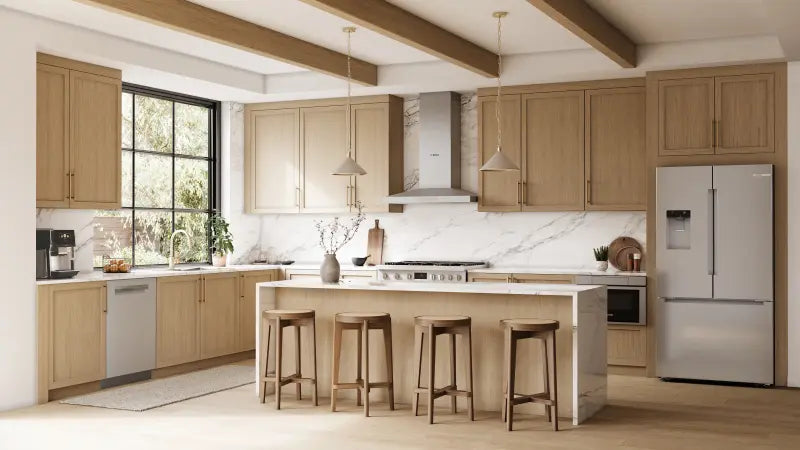 BOSCH 100 Series French Door Bottom Mount Refrigerator 36'' Stainless steel - Stainless Steel (B36CD10ENS)