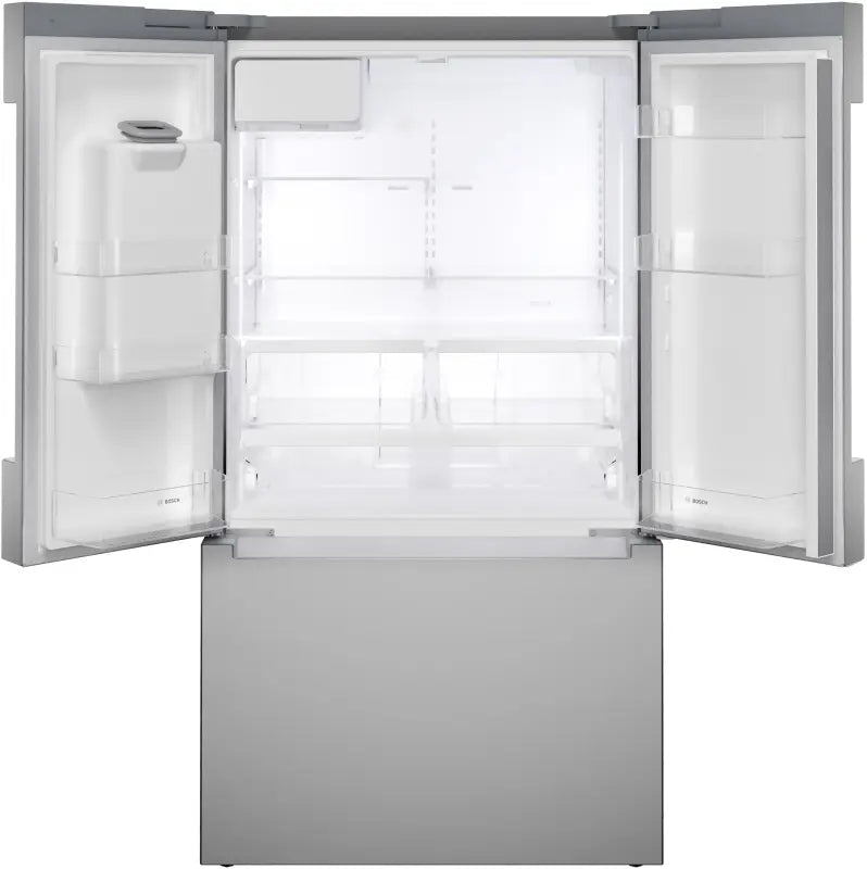 BOSCH 100 Series French Door Bottom Mount Refrigerator 36'' Stainless steel - Stainless steel (with anti-fingerprint) (B36CD10ENS)
