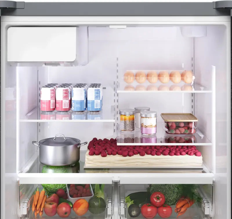 BOSCH 100 Series French Door Bottom Mount Refrigerator 36'' Brushed steel - Stainless Steel (B36CD10ENS)