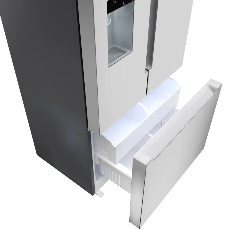 BOSCH 100 Series French Door Bottom Mount Refrigerator 36'' Stainless steel - Stainless steel (with anti-fingerprint) (B36CD10ENS)