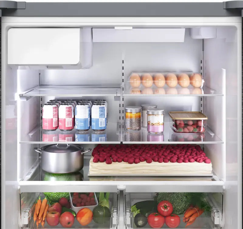 BOSCH 500 Series French Door Bottom Mount Refrigerator 36'' Stainless steel (with anti-fingerprint), Total No Frost - Stainless (B36CD52SNS)
