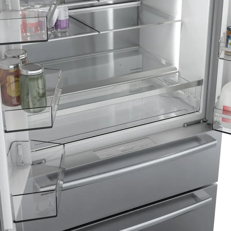 BOSCH 800 Series French Door Bottom Mount Refrigerator 36'' Easy clean - Stainless steel (with anti-fingerprint) (B36CL80SNS)