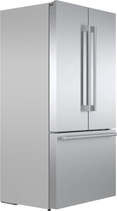 BOSCH 800 Series French Door Bottom Mount Refrigerator 36'' Easy clean - Stainless steel (with anti-fingerprint) (B36CT80SNS)