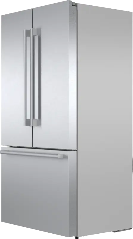 BOSCH 800 Series French Door Bottom Mount Refrigerator 36'' Easy clean - Stainless steel (with anti-fingerprint) (B36CT80SNS)