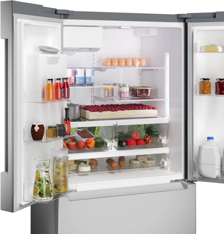 BOSCH 100 Series French Door Bottom Mount Refrigerator 36'' - Stainless Steel (B36FD10ENS)