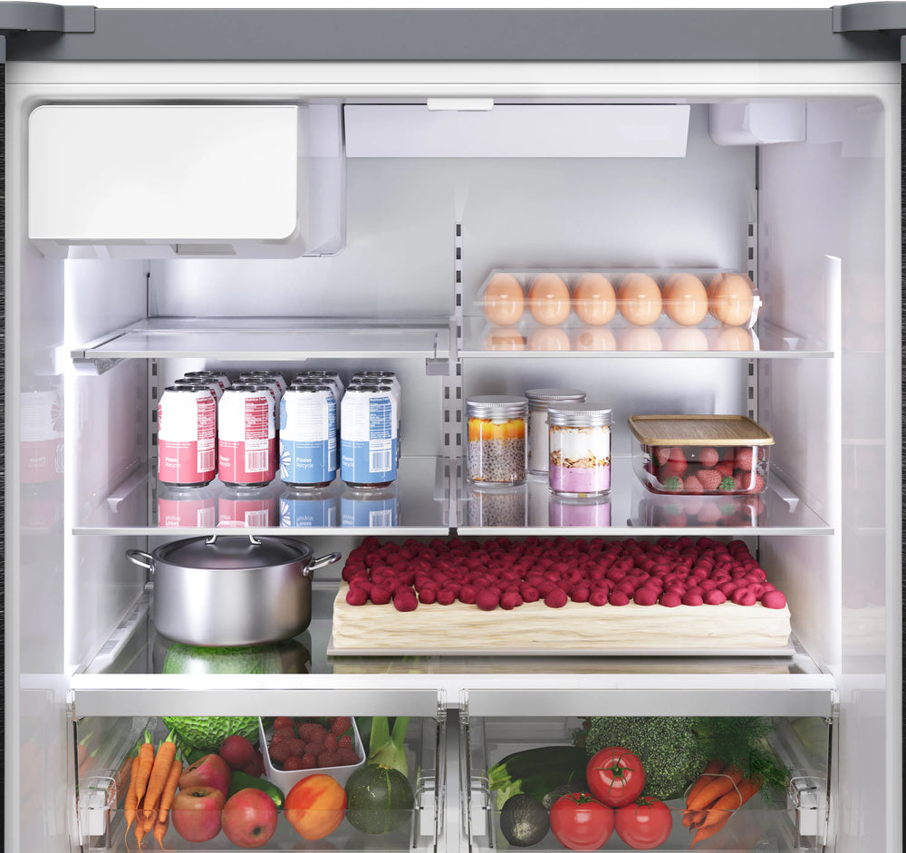 BOSCH 36" 500 Series, 3-Door, Standard Depth, External ice/water, Stainless Steel, 70" - Stainless steel (with anti-fingerprint) (B36FD52SNS)